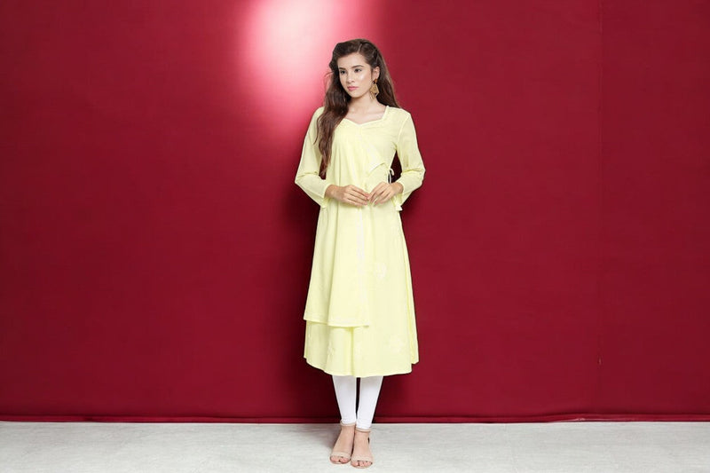 Angrakha Kurtas, Women’s Ethnic Kurtas, Designer Angrakha, Festive Kurtas, Handcrafted Kurtas, Stylish Angrakha Tops