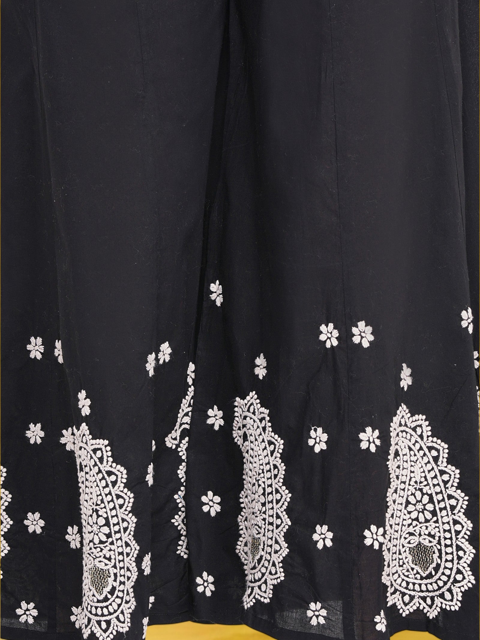 Women's Handcrafted  Chikankari Cotton Palazzo Pant